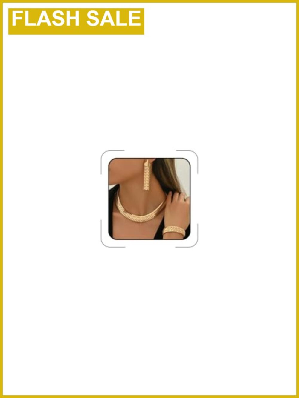 Gold Plated Cuban Link Necklace Earrings Bracelet Set Chunky Statement Jewelry
